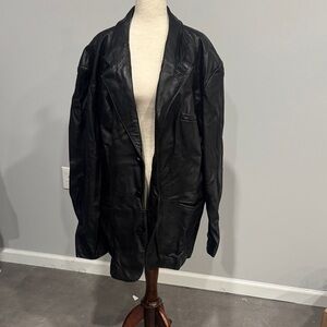 Harley Davidson Mens Black Blazer Leather Jacket XXL